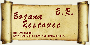 Bojana Ristović vizit kartica